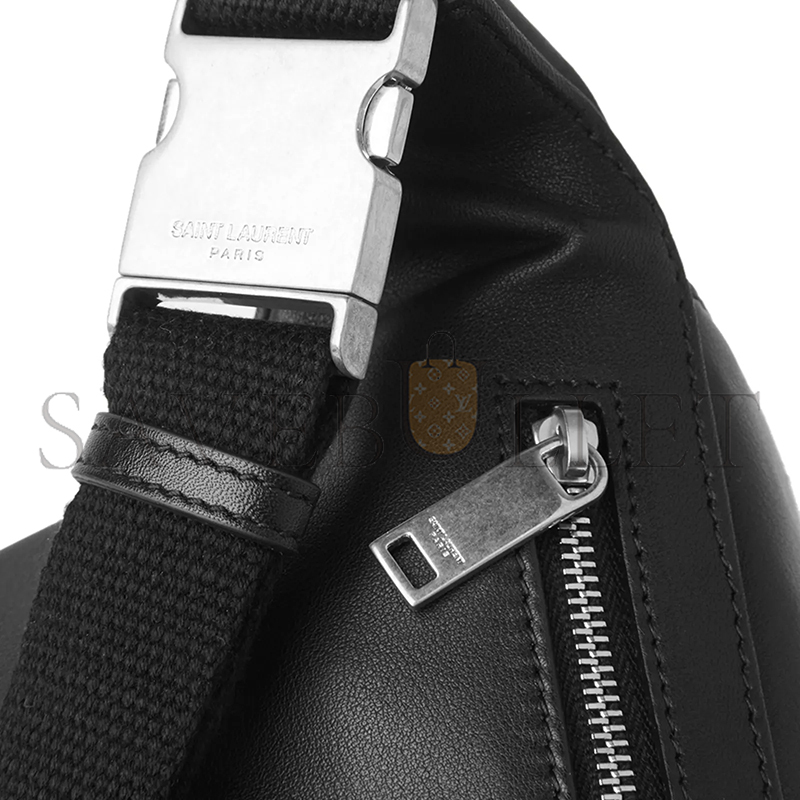 y*l classic Sa**t Lau*nt crossbody leather waist bag 557831givle (26*12.5*7.5cm)